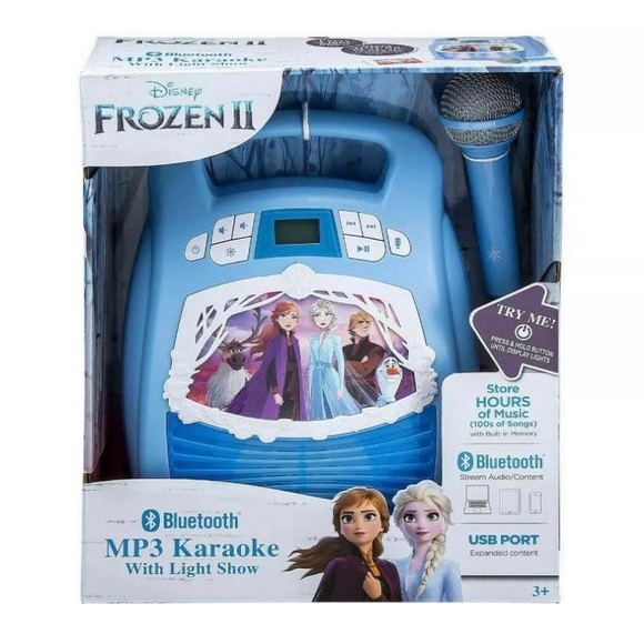 Disney Frozen MP3 Karaoke Light Show w/ Microphone Kids Christmas Birthday - NEW - Picture 1 of 10
